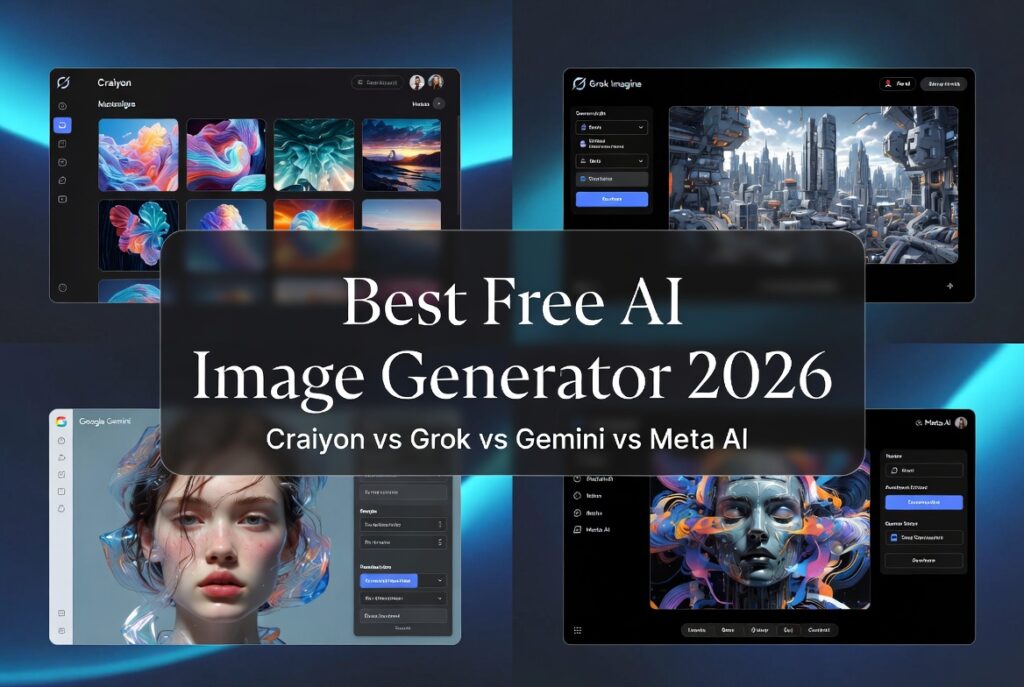 Best Free AI Image Generator 2026- Craiyon vs Grok vs Gemini vs Meta AI